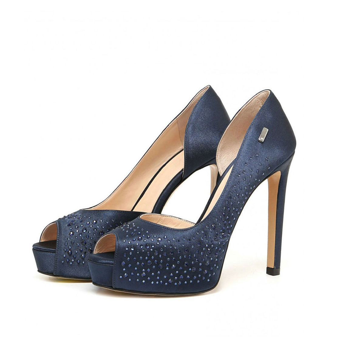 The diamond studded peep toe heels women dress shoes YB2071 - Pump ...