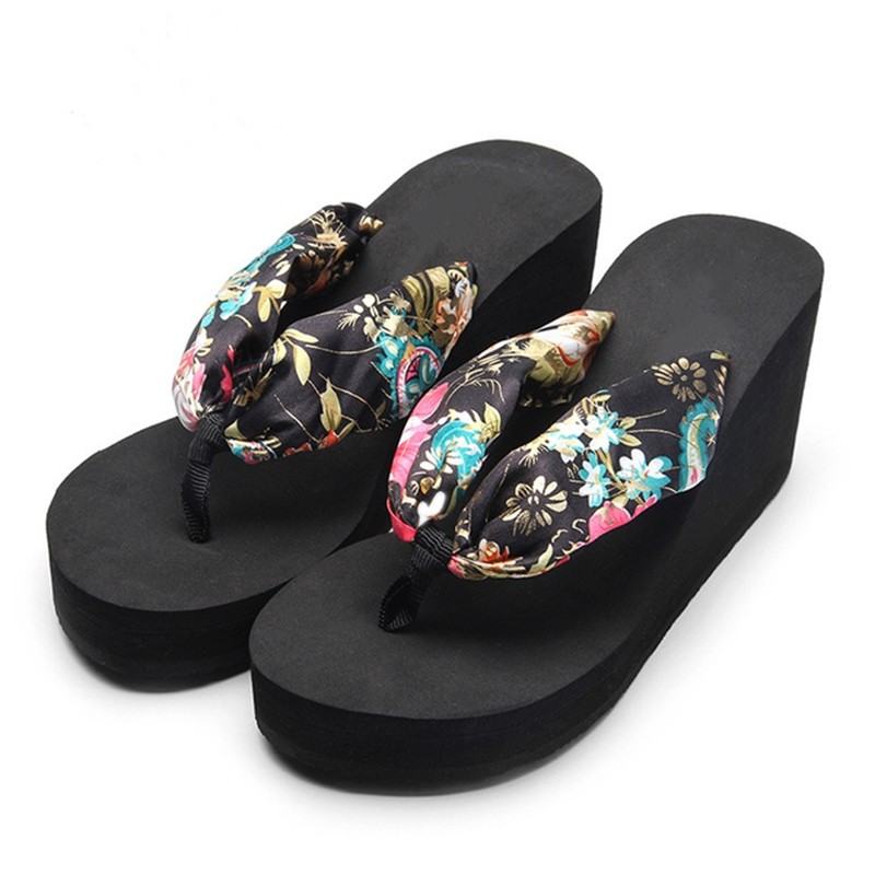 women's casual shoe ladies platform flip-flops slides slippers wedge sandals