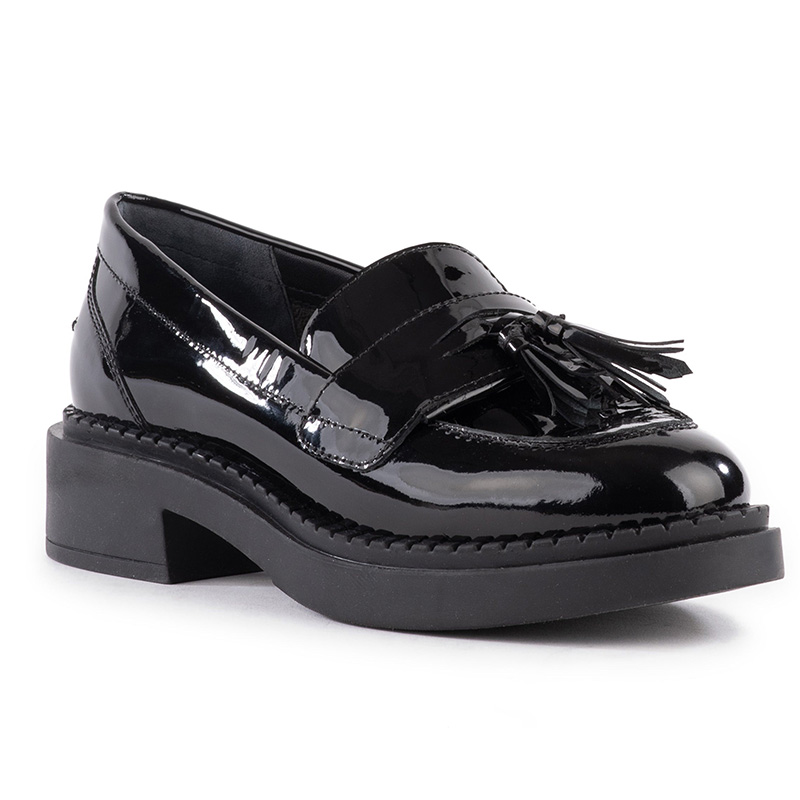 Vintage look modern classic fashion thick sold classic tassel women loafers